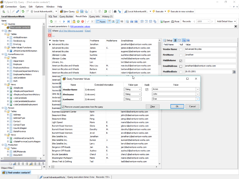 FlySpeed SQL Query